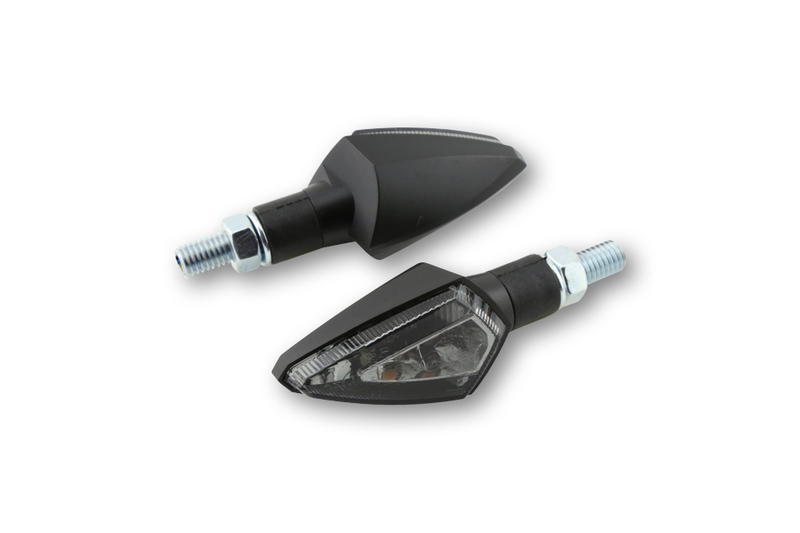 SHIN YO V-Scope LED 3in1 Blinker-Rücklicht-Kombination Gehäuse Schwarz / Linse Rauchgrau (Paar), Hinten