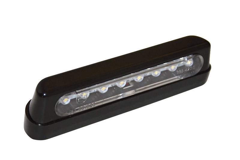 SHIN YO Kennzeichenbeleuchtung LED Schwarz ABS, Lang