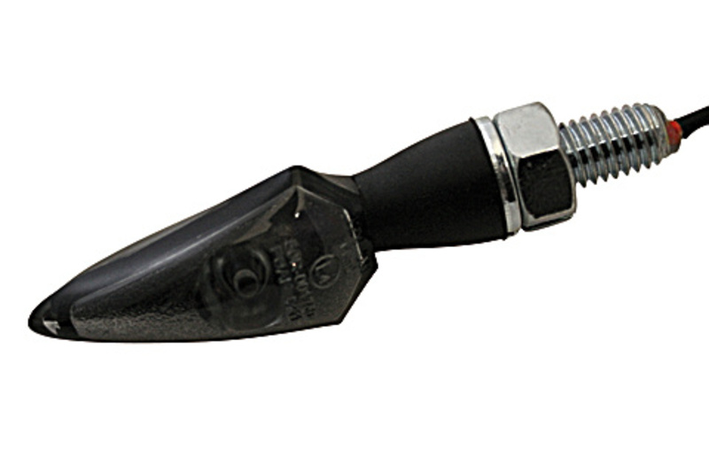 HIGHSIDER pro Stream LED Blinker Gehäuse Schwarz / Linse Rauchgrau (Paar), Vorn & Hinten