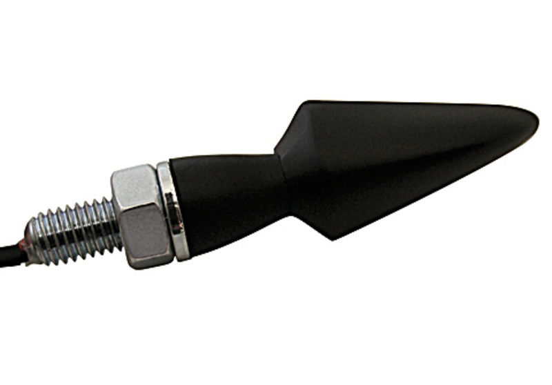 HIGHSIDER pro Stream LED Blinker Gehäuse Schwarz / Linse Rauchgrau (Paar), Vorn & Hinten