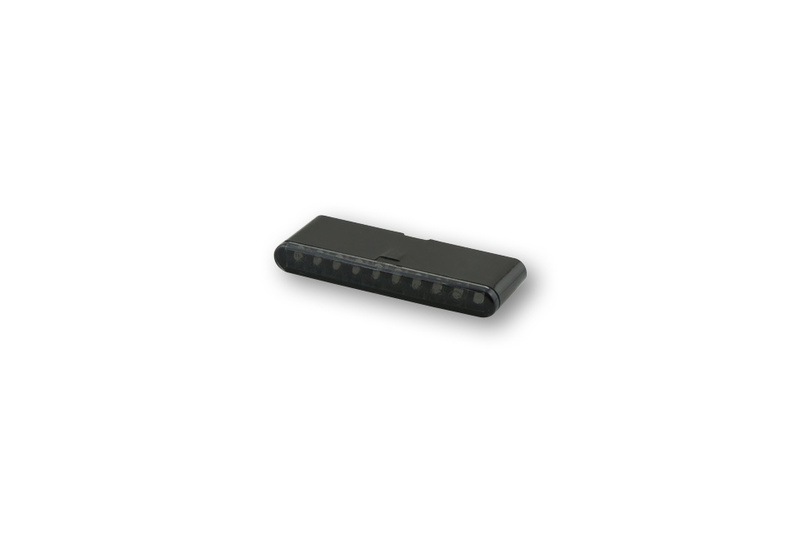 HIGHSIDER pro Stripe-Run LED Sequenz-Blinker Modul Gehäuse Schwarz / Linse Rauchgrau (Paar), Vorn & Hinten