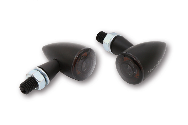 HIGHSIDER pro Montana Bullet LED Blinker, Schwarz-Matt (Paar)