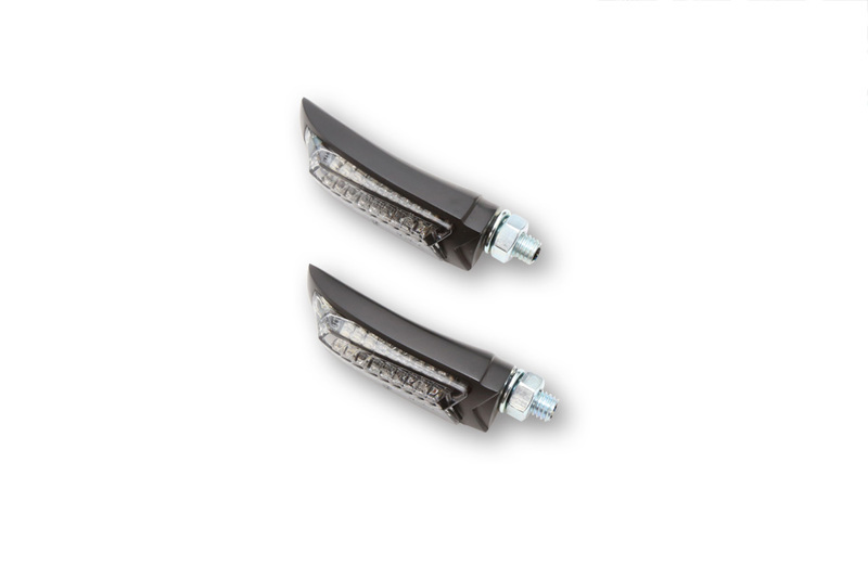 HIGHSIDER pro Arc LED Blinker/Positionslicht Schwarz/Getönt 2in1, E-Geprüft (Paar)