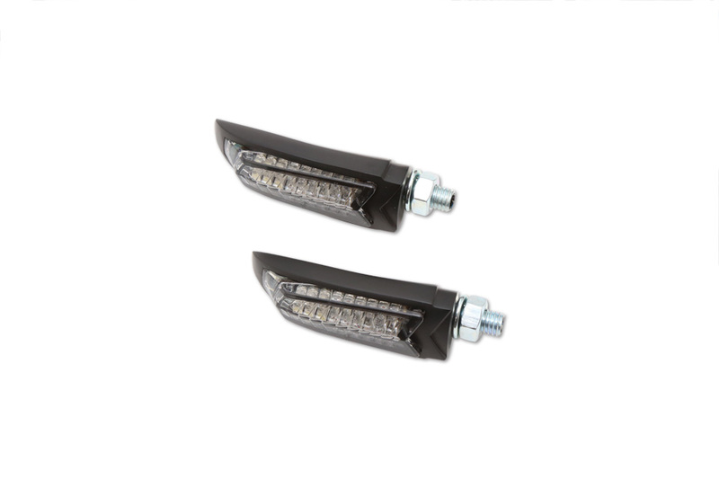 HIGHSIDER pro Arc LED Blinker/Positionslicht Schwarz/Getönt 2in1, E-Geprüft (Paar)