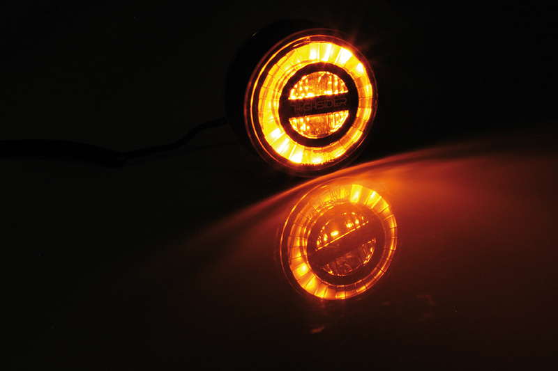 HIGHSIDER pro Rocket LED Blinker Gehäuse Schwarz / Linse Rauchgrau (Paar), Vorn & Hinten