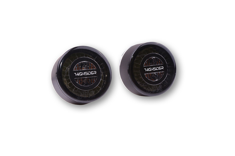 HIGHSIDER pro Rocket LED Blinker/Positionslicht Schwarz/Getönt 2in1, E-Geprüft (Paar)