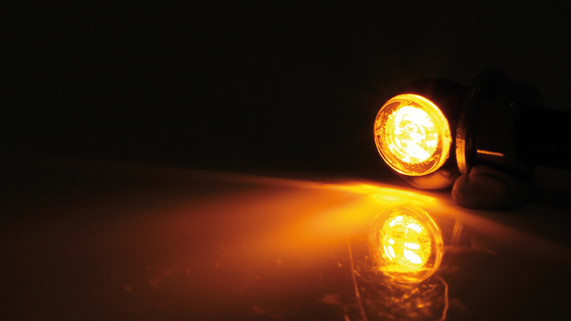HIGHSIDER pro Proton Two LED Blinker/Positionslicht Schwarz/Getönt 2in1, E-Geprüft (Paar)