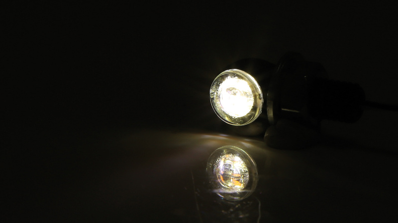 HIGHSIDER pro Proton Two LED Blinker/Positionslicht Schwarz/Getönt 2in1, E-Geprüft (Paar)