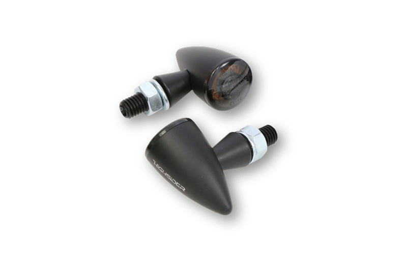HIGHSIDER pro Montana Bullet LED Blinker mit Brems- & Rücklicht 3in1, Schwarz-Matt (Paar)