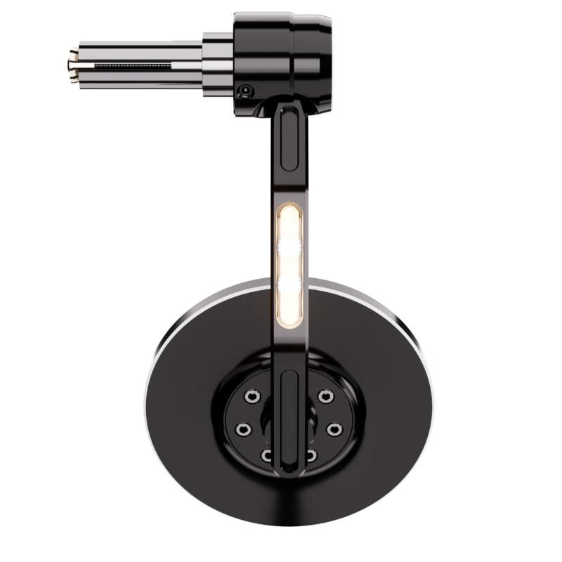 HIGHSIDER pro Conero, Lenkerendenspiegel mit LED-Blinker, Schwarz (1Stk.)