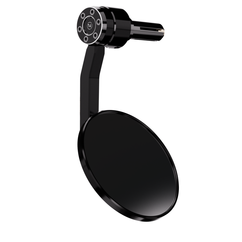 HIGHSIDER pro Conero, Lenkerendenspiegel mit LED-Blinker, Schwarz (1Stk.)