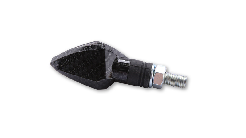 SHIN YO Rock LED Indicator Gehäuse Carbon / Linse Rauchgrau (Paar), Vorn & Hinten
