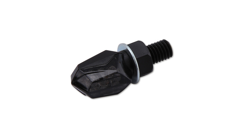 SHIN YO Tiny LED Indicator Gehäuse  Schwarz / Linse Rauchgrau (Paar), Vorn & Hinten