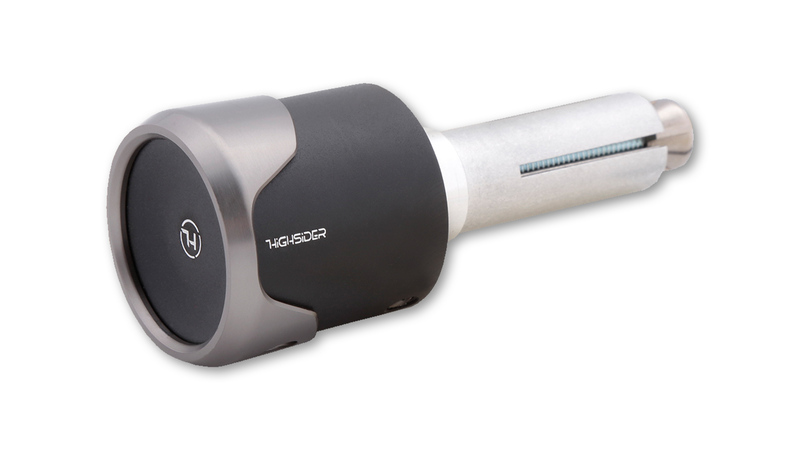 HIGHSIDER pro Akron-Flash LED Bar End Indicator Gehäuse Schwarz-Titan / Linse Orange (Paar), Vorn