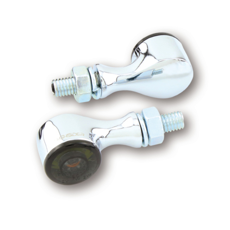 HIGHSIDER pro Apollo Classic LED Blinker/Positionslicht Chrom/Getönt 2in1, E-Geprüft (Paar)