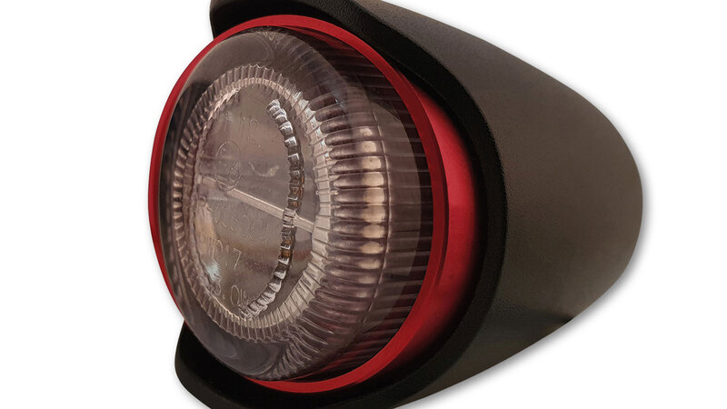 HIGHSIDER pro Akron-X LED Mini Indicator Gehäuse Schwarz / Linse Klar (Paar), Vorn & Hinten