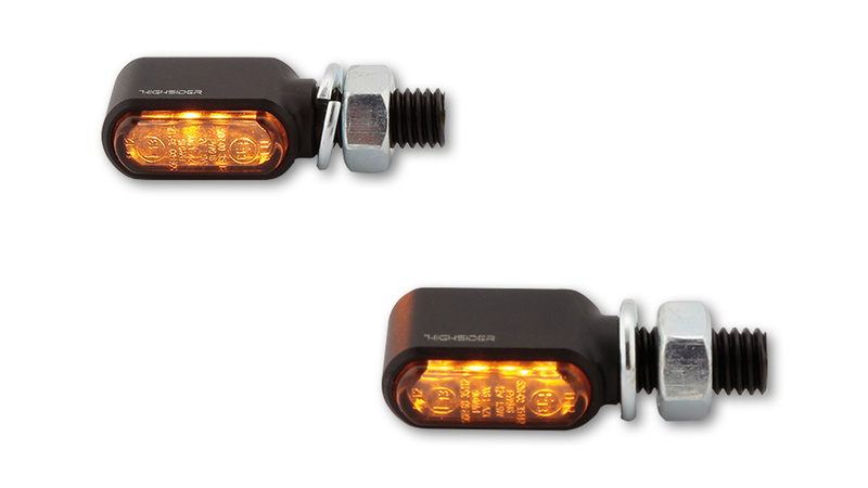 HIGHSIDER pro Stealth-XS Bronx LED Blinker, Schwarz-Matt (Paar)