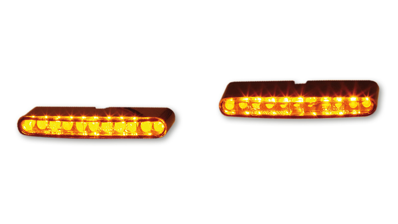 HIGHSIDER pro Stripe LED Indicator-Module Gehäuse / Linse Rauchgrau (Paar), Vorn & Hinten