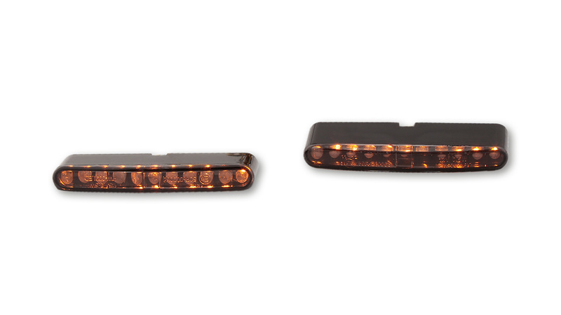 HIGHSIDER pro Stripe LED Indicator-Module Gehäuse / Linse Rauchgrau (Paar), Vorn & Hinten