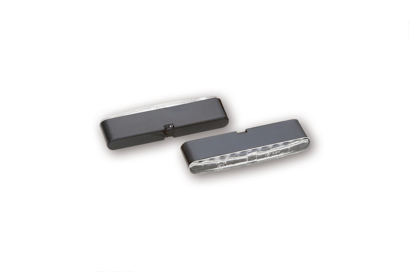 HIGHSIDER pro Stripe LED Indicator-Module Gehäuse Schwarz / Linse Klar (Paar), Vorn & Hinten