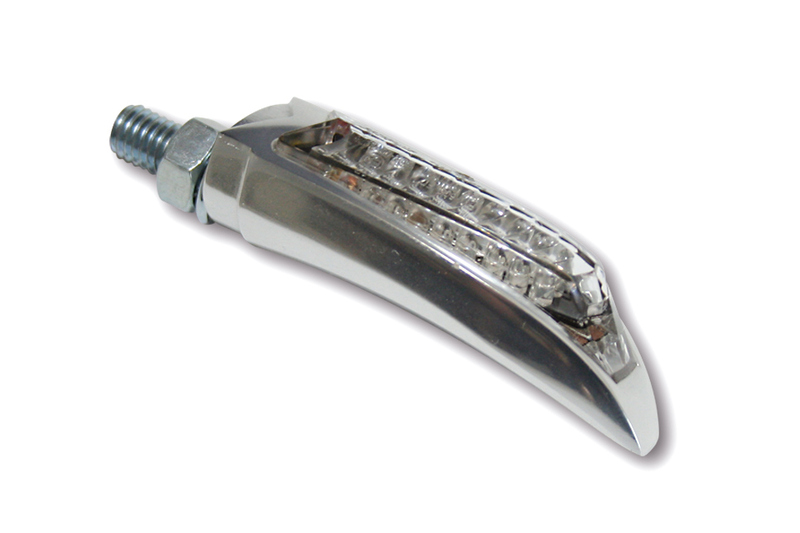 HIGHSIDER pro Arc LED Rück-, Bremslicht, Blinker Chrom/Transparent E-Geprüft (Paar)