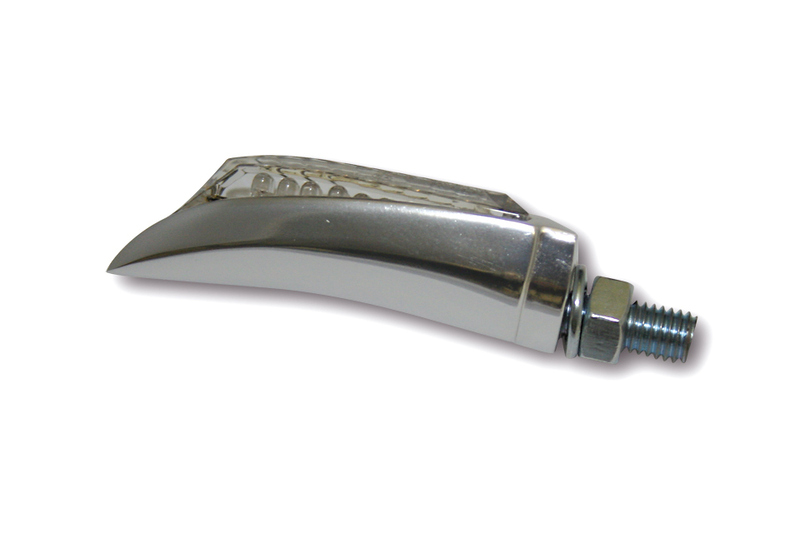 HIGHSIDER pro Arc LED Rück-, Bremslicht, Blinker Chrom/Transparent E-Geprüft (Paar)