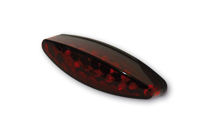 HIGHSIDER pro Little Number1 LED Rücklicht Schwarz/Rot Mit Kennzeichenbeleuchtung (1Stck)