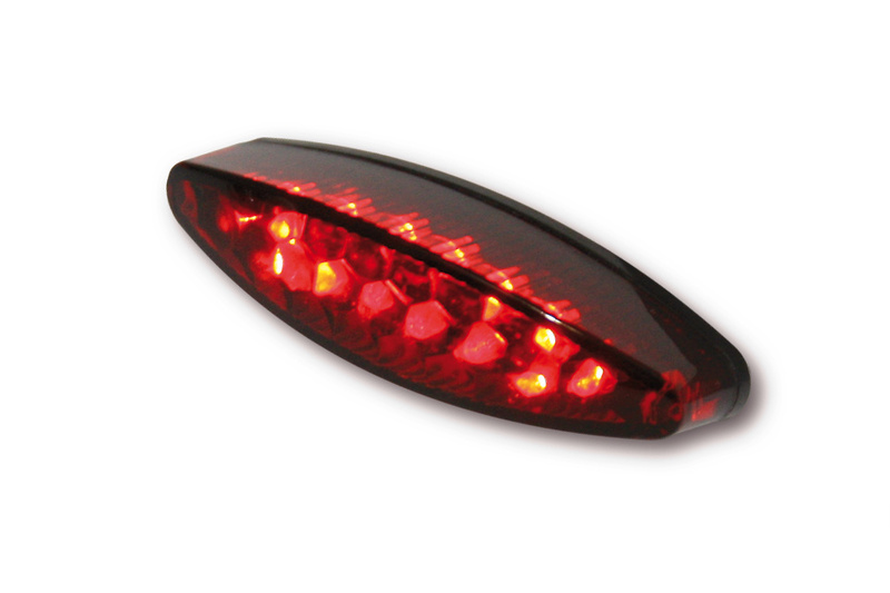 HIGHSIDER pro Little Number1 LED Rücklicht Schwarz/Rot Mit Kennzeichenbeleuchtung (1Stck)