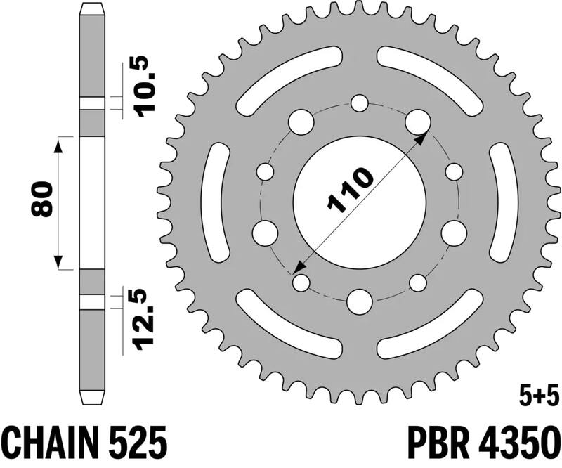 PBR Kettenrad verstärkt - 525