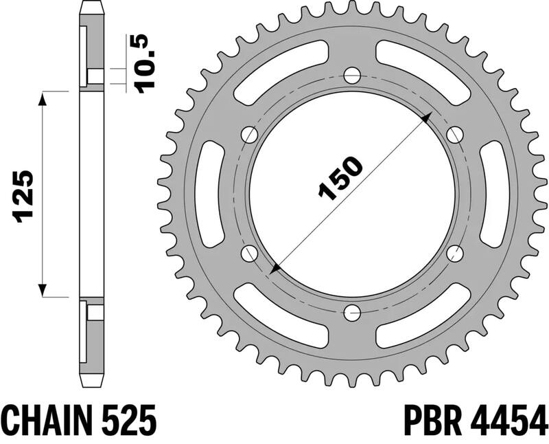 PBR Kettenrad verstärkt - 525