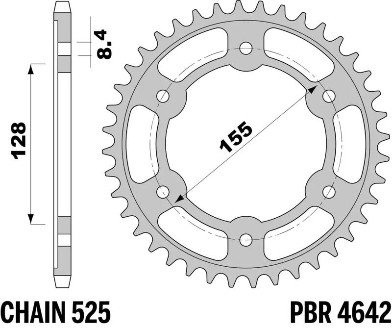 PBR Kettenrad verstärkt - 525