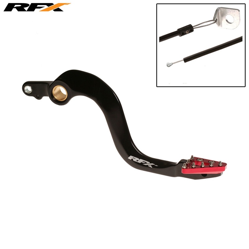 RFX Pro Series ST Hinterradbremshebel - hart eloxiert schwarz/rot