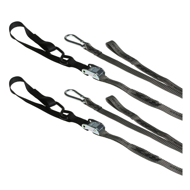 RFX Race Series  Zurrgurte mit extra Schlaufe und Karabinerhaken - grau/schwarz