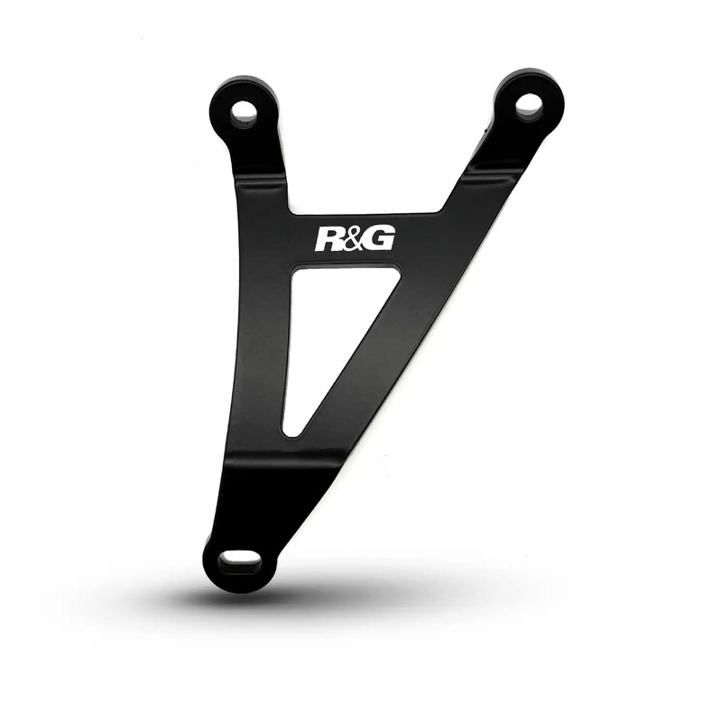 R&G RACING Auspuffhalter Schwarz - passend für MV Agusta Superveloce 800