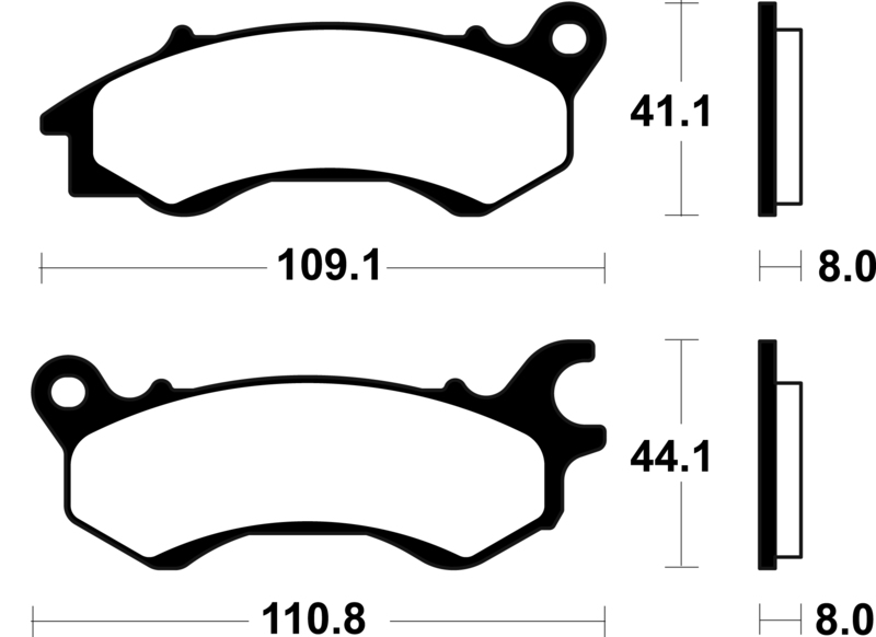 TECNIUM Scooter Organische Bremsbeläge - ME469
