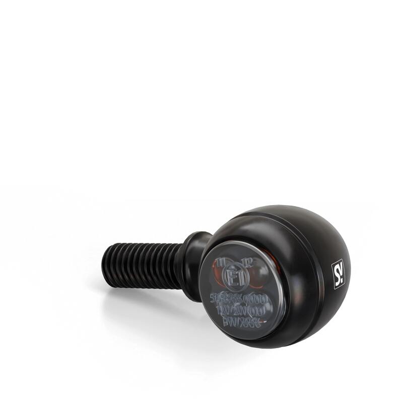 SHIN YO Circula-S LED Blinker Gehäuse Schwarz / Linse Rauchgrau (Paar), Vorn & Hinten