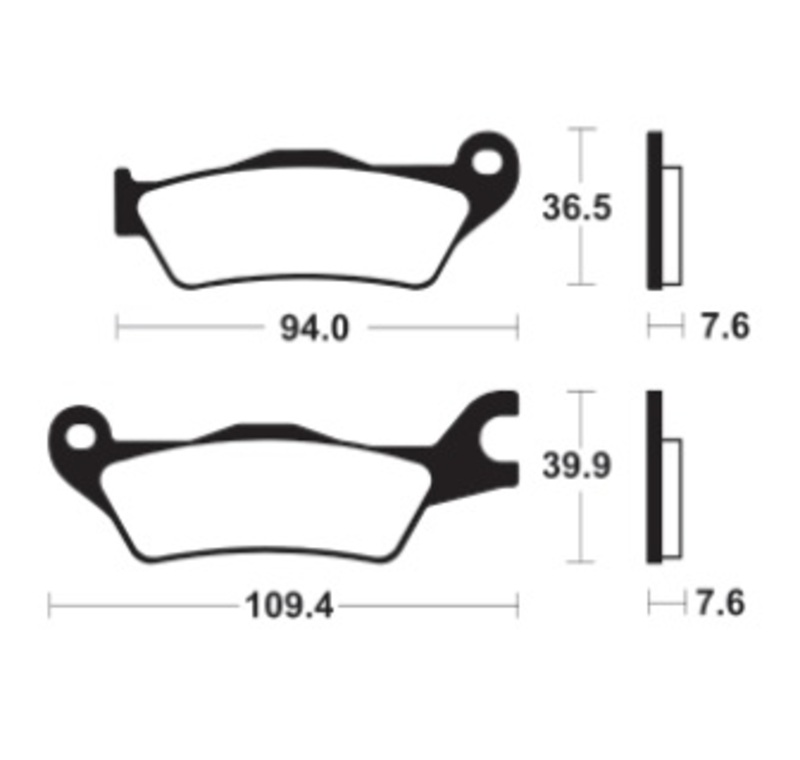 TECNIUM Bremsbelag Organisch - MA451