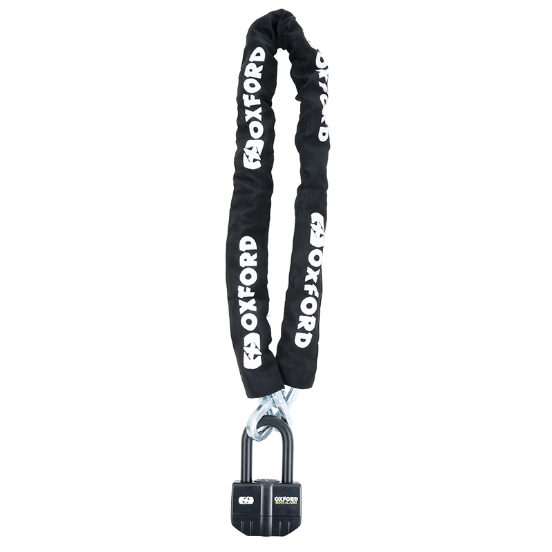 OXFORD Alarmschloss Boss 16mm + Kette 12mm x 1.2m - Sold Secure Gold / FG SBSC / ART4 zertifiziert