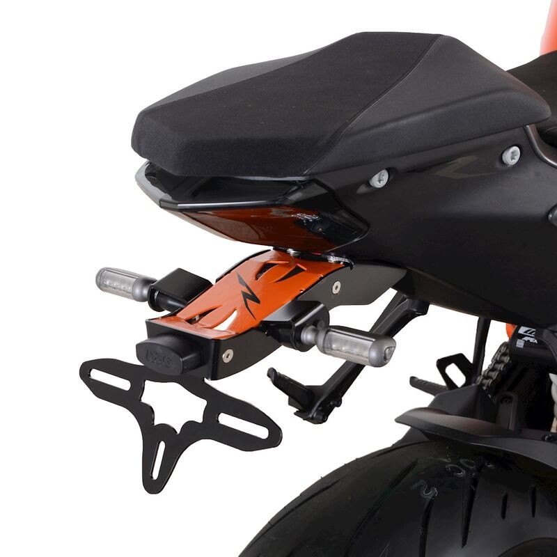 R&G RACING Kennzeichenhalter Schwarz/Orange