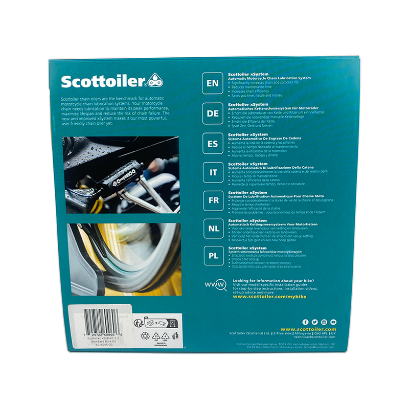 SCOTTOILER Xsystem 3.0 + 250 ml Oil Standard Blau