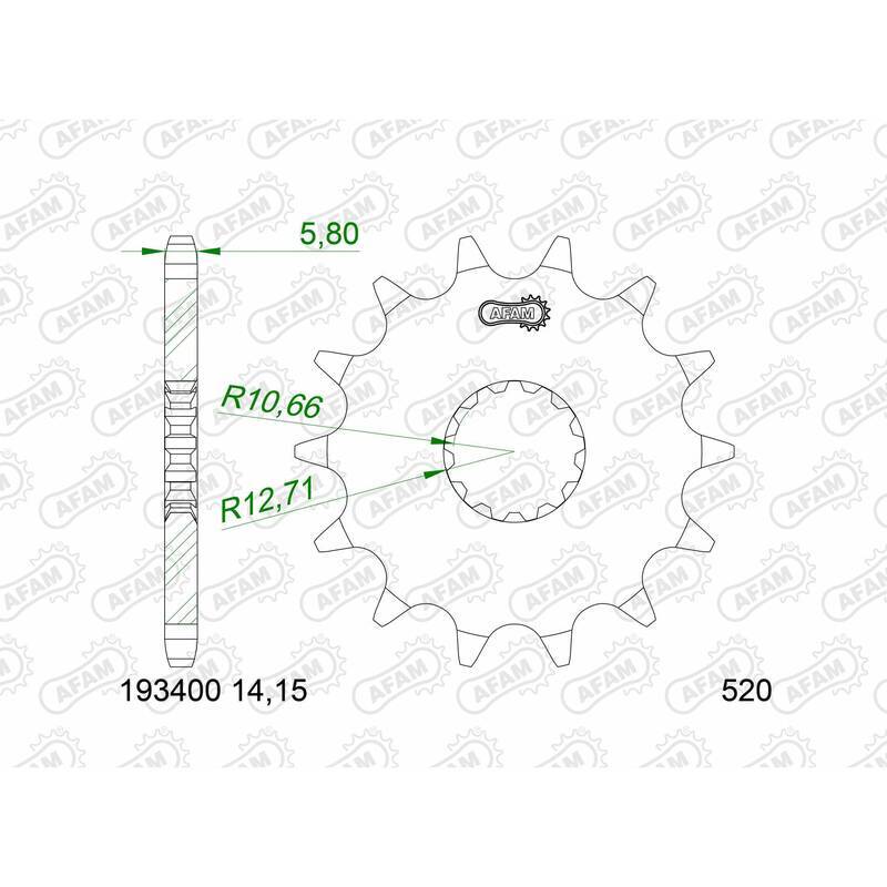 AFAM Stahl Standard Ritzel vorne - 520