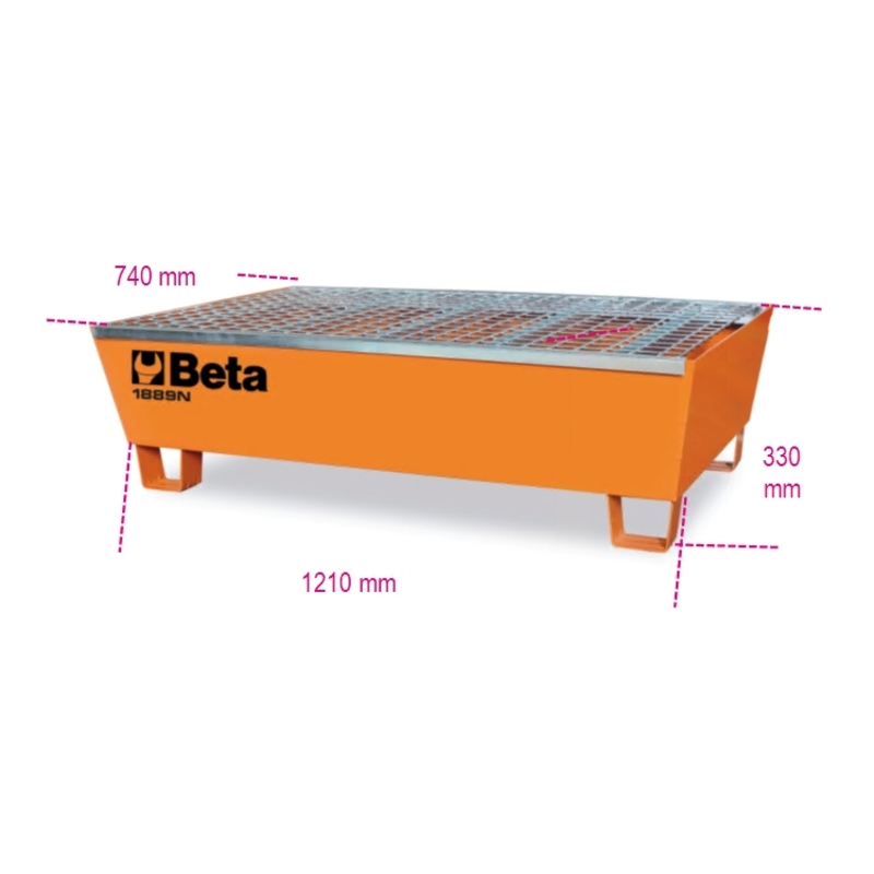 BETA Fassuntersatz (transportfähig) Stahl zur Lagerung von 2 Fässern (à 200 l)