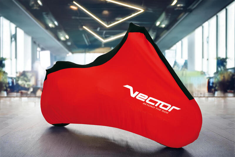 VECTOR Stretch Abdeckplane Innen für Motorrad/Scooter – Rot - S