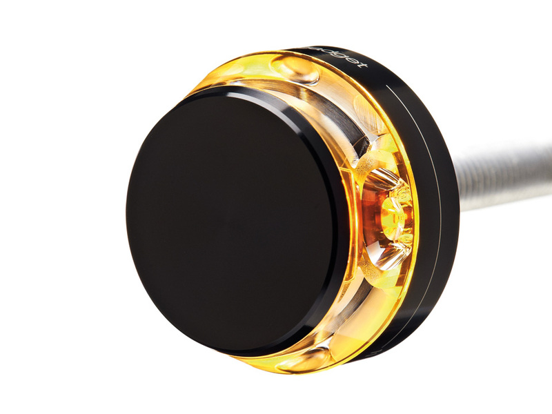 MOTOGADGET Mo.Blaze Disc LED Indicator Gehäuse Schwarz / Linse Klar (Stück), Vorn Links