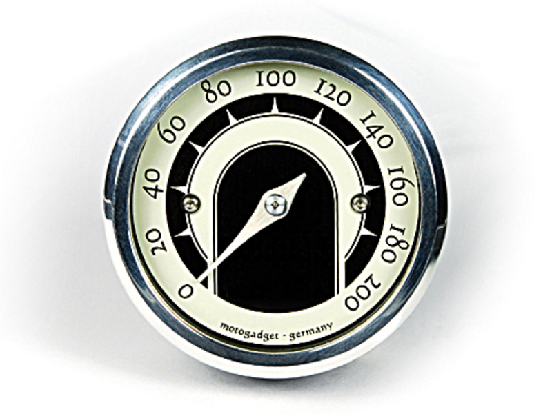 MOTOGADGET Analog Tacho motoscope tiny speedster, polierter Ring
