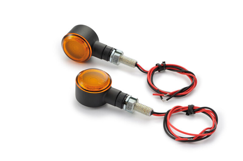 DAYTONA D-Light SOL LED Indicator Gehäuse Schwarz / Linse Orange (Paar), Vorn & Hinten