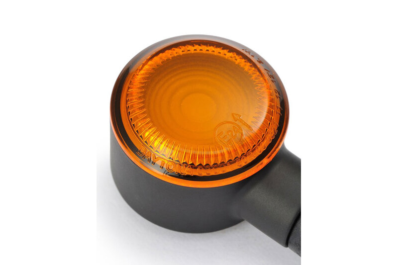 DAYTONA D-Light SOL LED Indicator Gehäuse Schwarz / Linse Orange (Paar), Vorn & Hinten