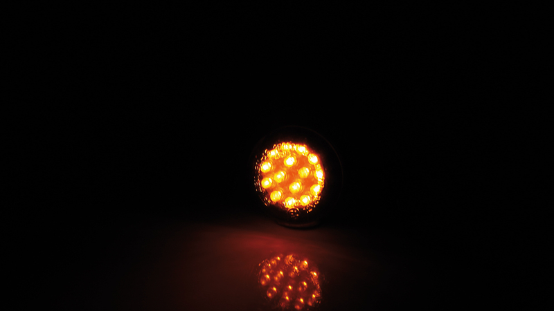 HIGHSIDER smart Micro Disc LED Blinker Gehäuse Schwarz / Linse Rauchgrau (Paar), Vorn & Hinten
