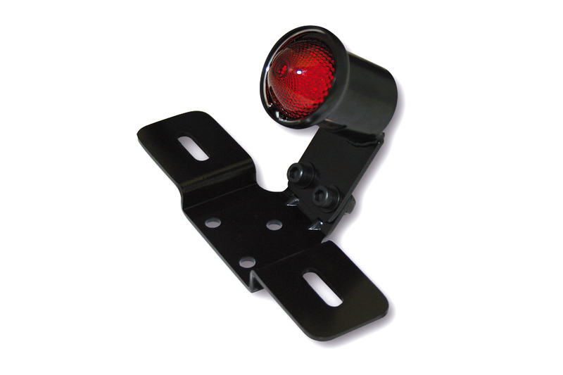 HIGHSIDER smart Old School Typ 3 LED Rücklicht Mit Nr.-Schildhalter Schwarz E-geprüft (1Stck)