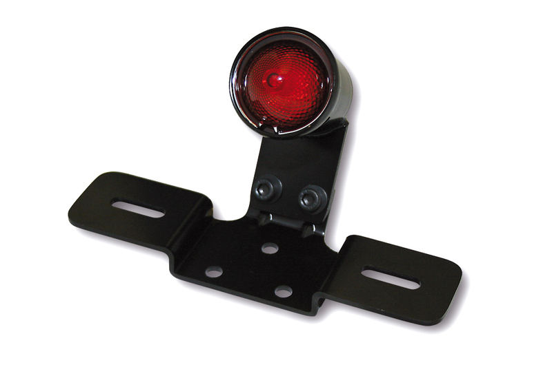 HIGHSIDER smart Old School Typ 3 LED Rücklicht Mit Nr.-Schildhalter Schwarz E-geprüft (1Stck)